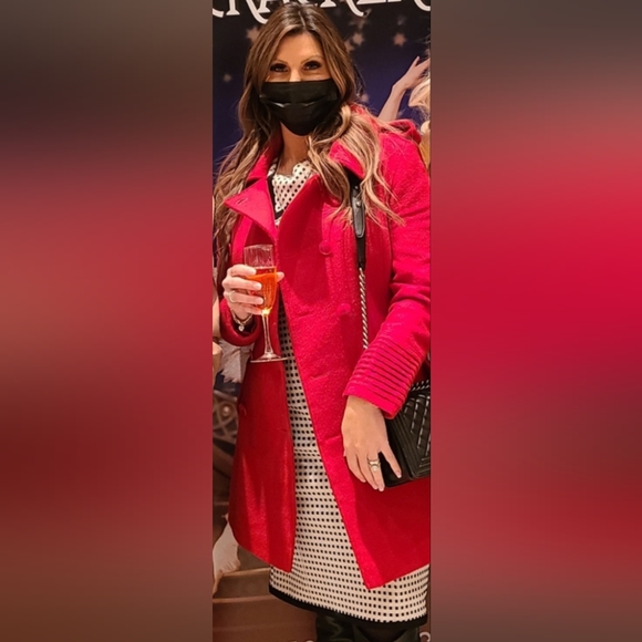 Sentaler Red Wool Coat - Picture 9 of 15